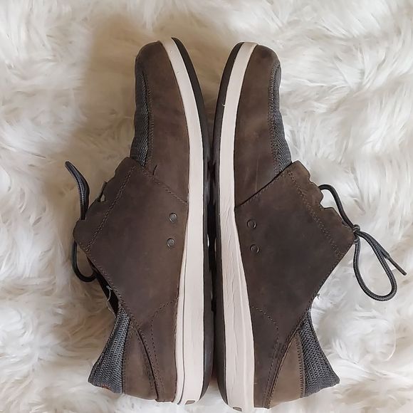 Olukai Makia Lace men's leather & textile Lace-up shoes - Picture 7 of 14